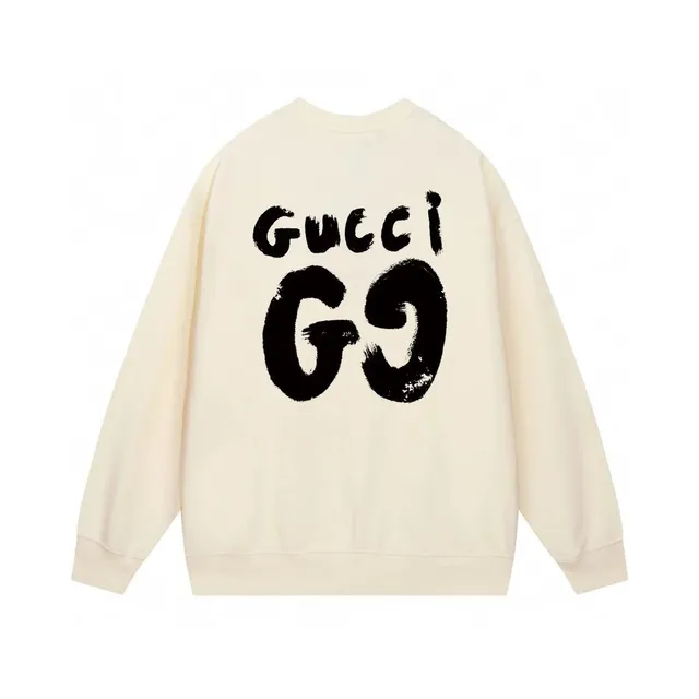 Gucci Cotton Sweatshirt Brushstroke GG Logo
