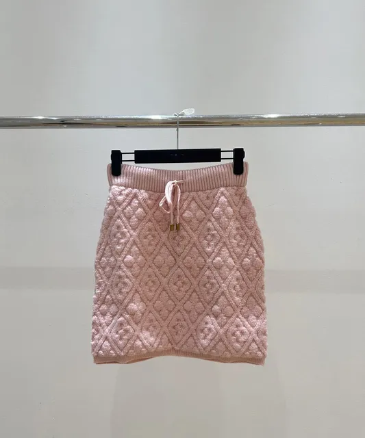 Bottega Veneta Knit Mini Skirt Diamond Cable Knit