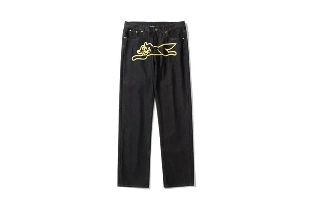BAPE Shark Jeans Gold Outline Shark