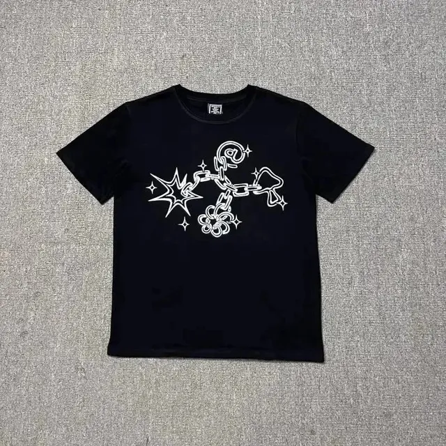Always Do What You Should Do Graphic Tee Chain Skull Print