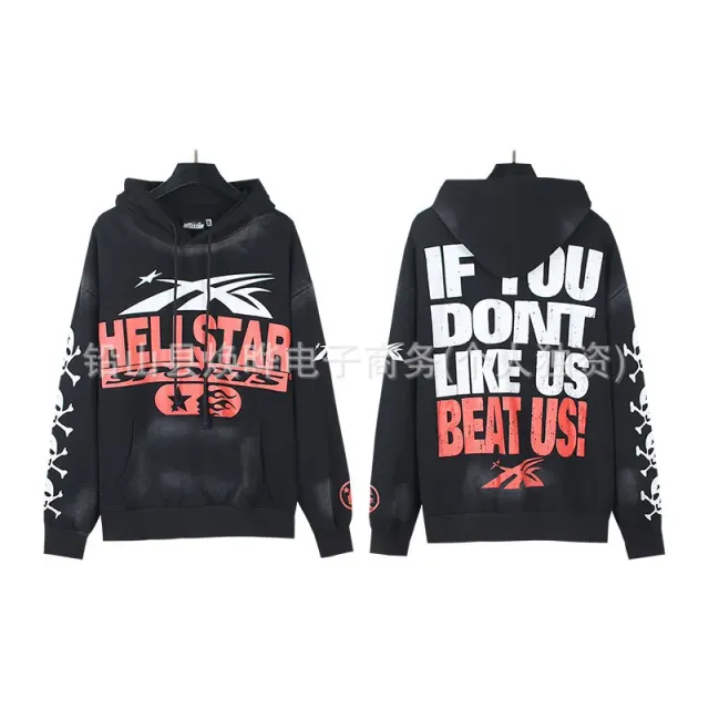 Hellstar Hooded Sweatshirt Skull Print Graphic