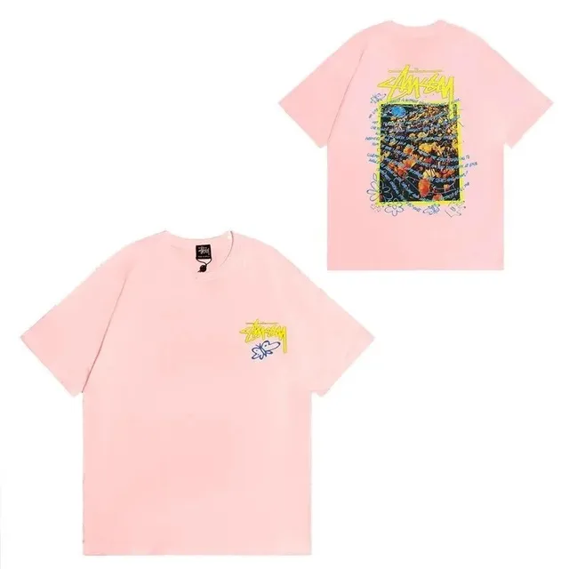 Stüssy Graphic Tee Painted Crowd Print
