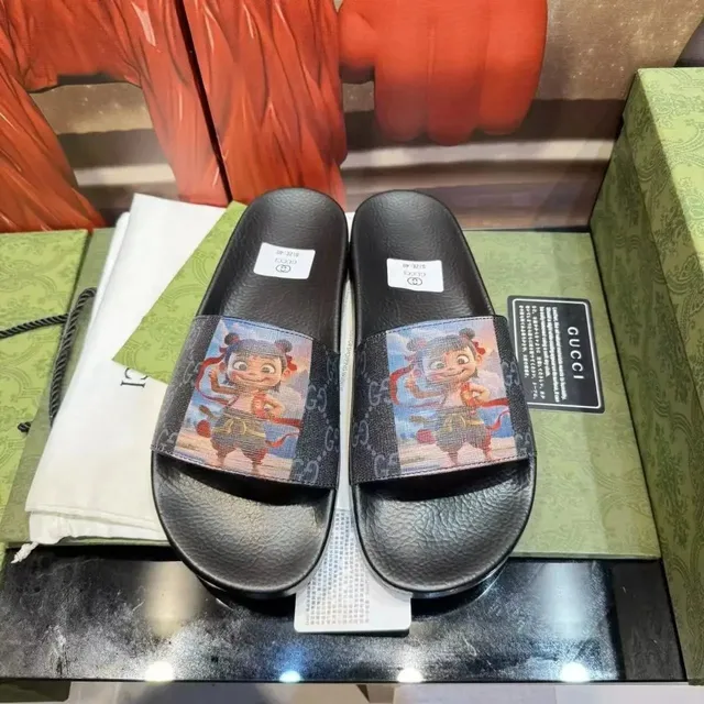 Gucci Slide Sandal Nezha Print