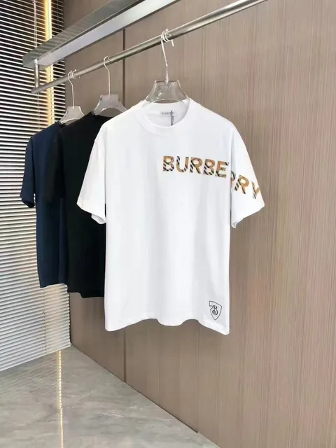 Burberry Logo Print T-Shirt Checkered Logo