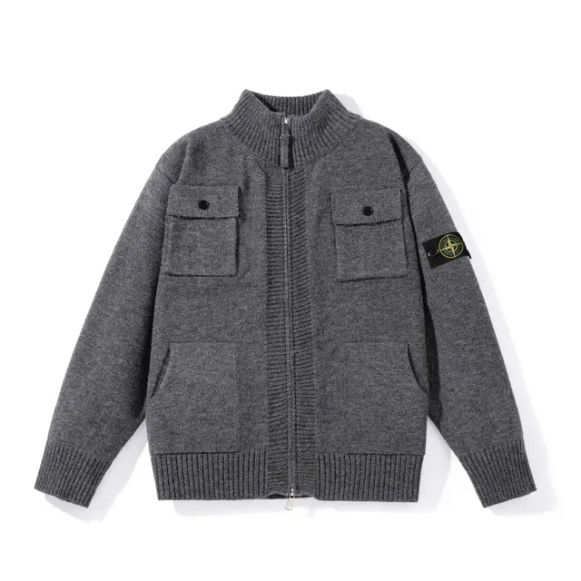 Stone Island Zip-Up Knit Jacket