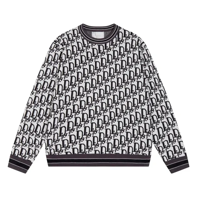 Dior Oblivion Knit Sweater Oblique Logo Print