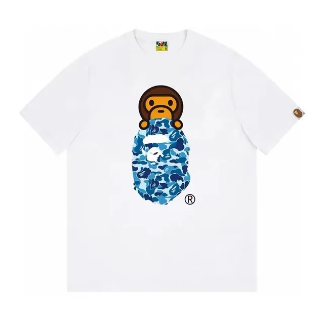 BAPE Ape Head Tee Blue Camo Ape