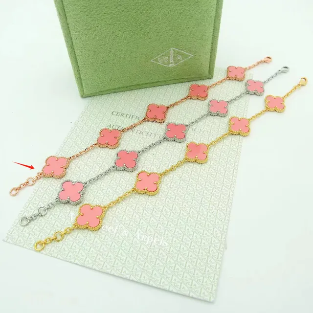 Van Cleef & Arpels Alhambra Bracelet Pink Enamel