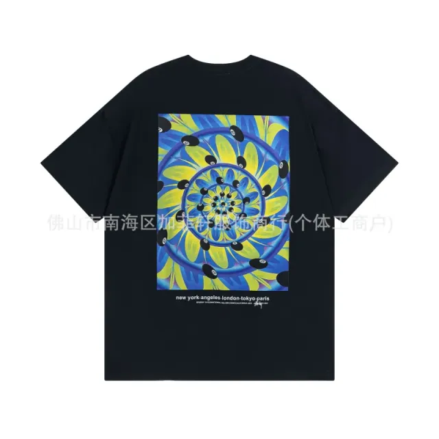 Stüssy × Gallery Dept. Graphic Tee Psychedelic Spiral Print