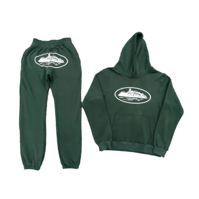 Hoodie and Joggers Set Ship Logo Print