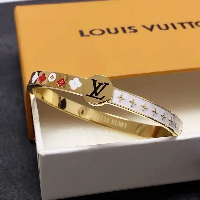 Louis Vuitton Bangle Flower Motif Enamel