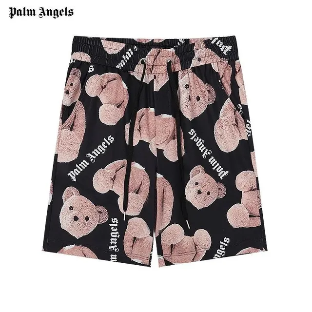 Palm Angels Teddy Bear Print Shorts All-Over Teddy Bear