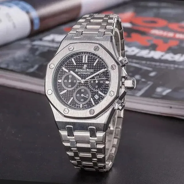 Audemars Piguet Royal Oak Chronograph Steel with Black Tapisserie Dial