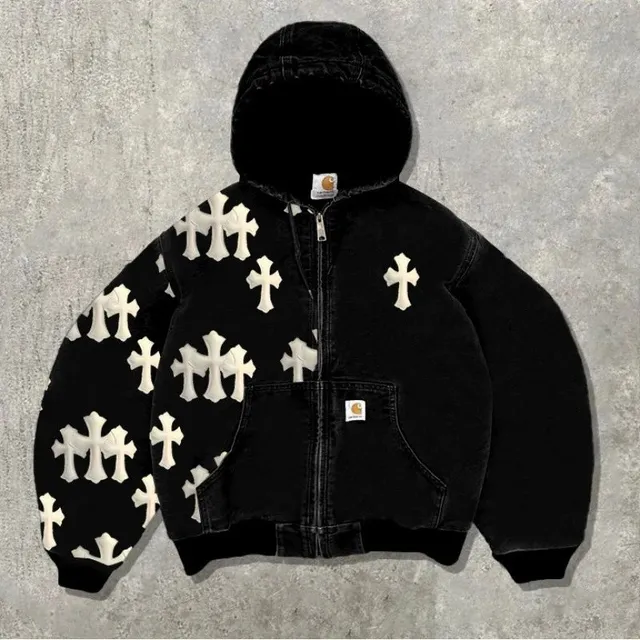 Carhartt Duck Jacket Chrome Hearts Cross Print