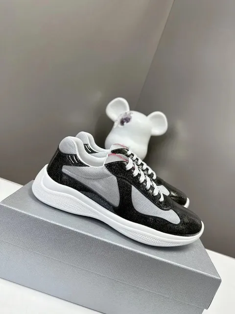Prada Re-Nylon Trainer Black and Grey