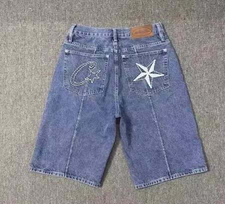 Carhartt WIP Denim Shorts Embroidered Star and Moon