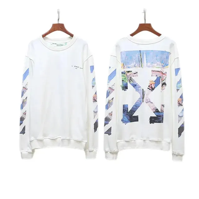 Off-White Crewneck Sweatshirt Painted Arrow Print
