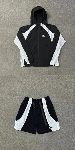 Track Jacket and Shorts Set Color-Block