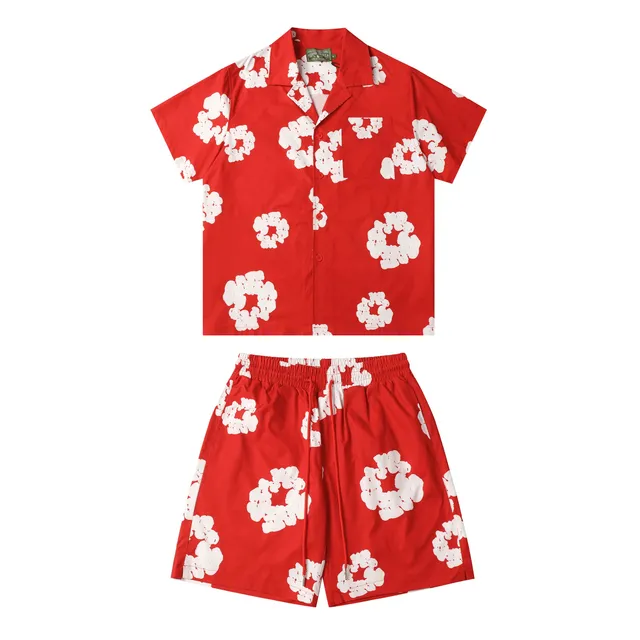 Short-Sleeve Shirt and Shorts Set Popcorn Print