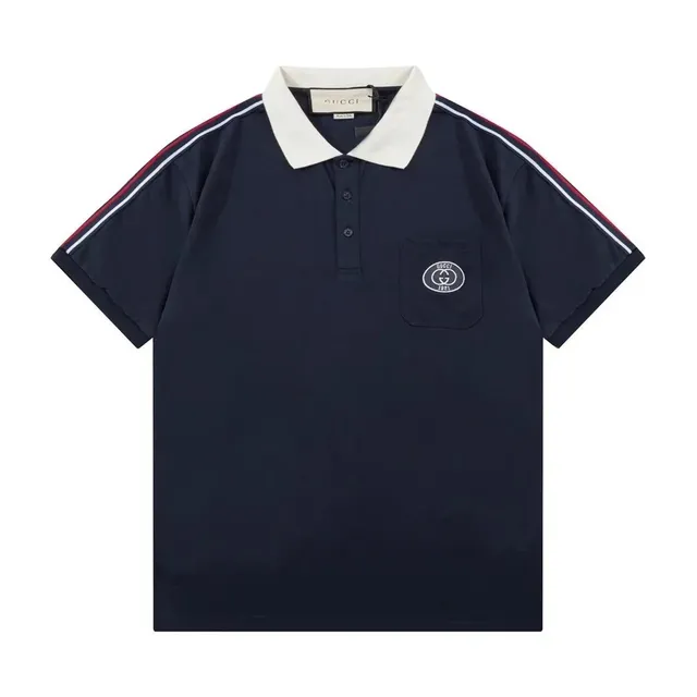Gucci Polo Shirt Contrast Collar and Sleeve Stripes