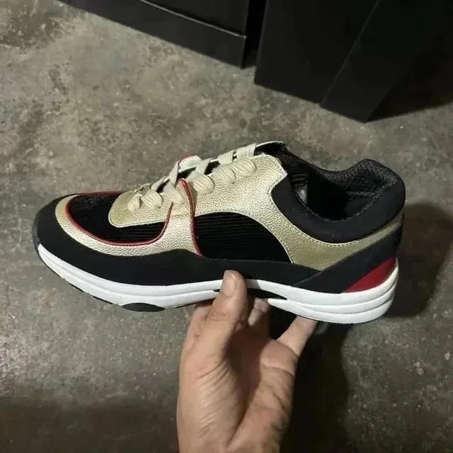 Chanel 19 Metallic Beige Black Red