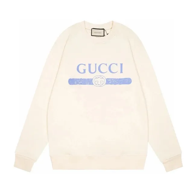 Gucci Cotton Sweatshirt GG Belt Logo Print