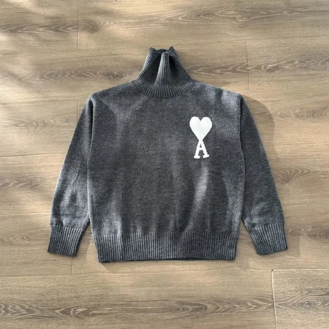 Amiri Turtleneck Sweater Heart Logo