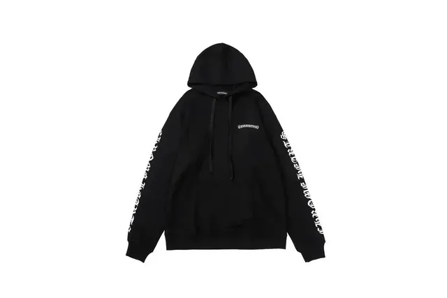 Chrome Hearts Hooded Sweatshirt Cross Logo Sleeve Print