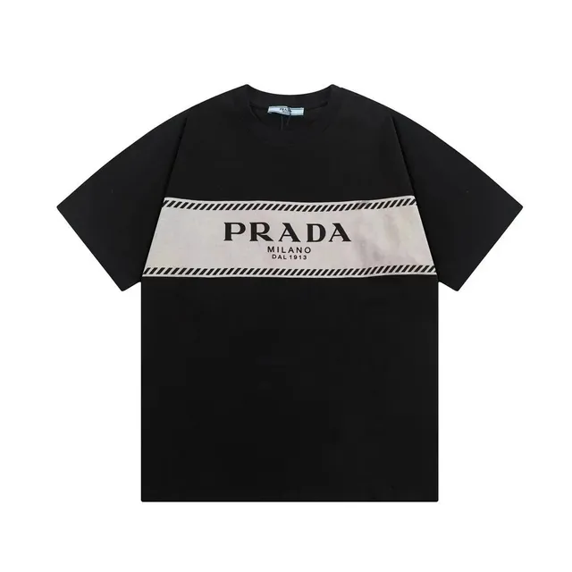 Prada Logo Band T-Shirt Milano Tape