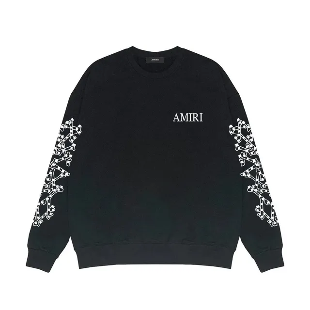 Amiri Crewneck Sweatshirt Bone Print Sleeve