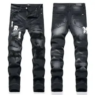 Amiri Jeans Distressed Logo Print