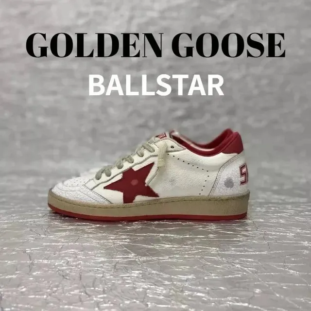 Golden Goose Ballstar White Red Star