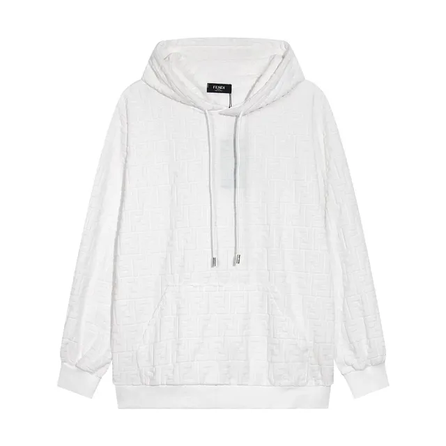 Fendi Hooded Sweatshirt FF Logo Jacquard