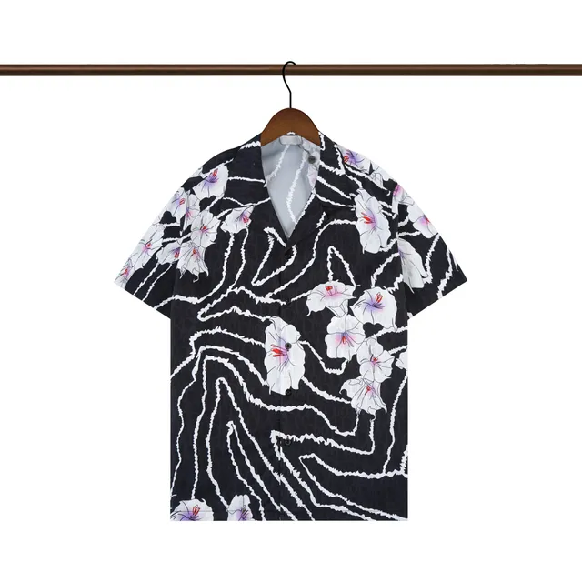 Dior Floral Print Shirt Tiger Stripe and Orchid Print