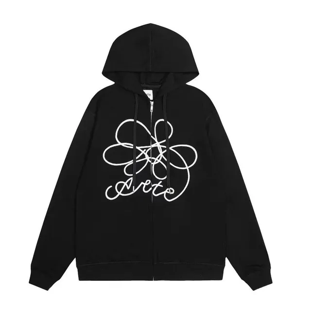 Arte Antwerp Zip-Up Hoodie Flower Logo