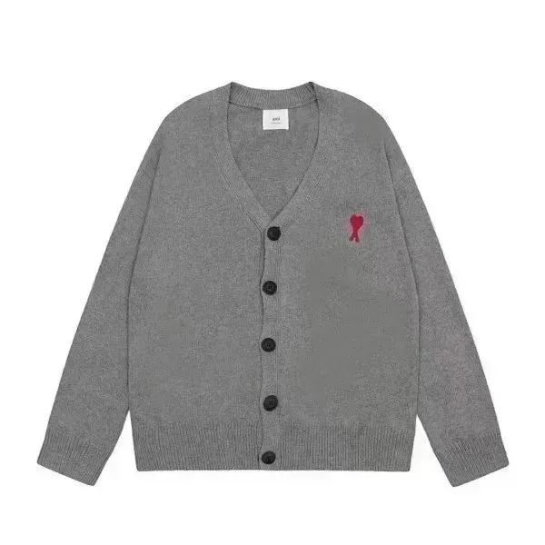 Amiri V-Neck Cardigan Heart Embroidery