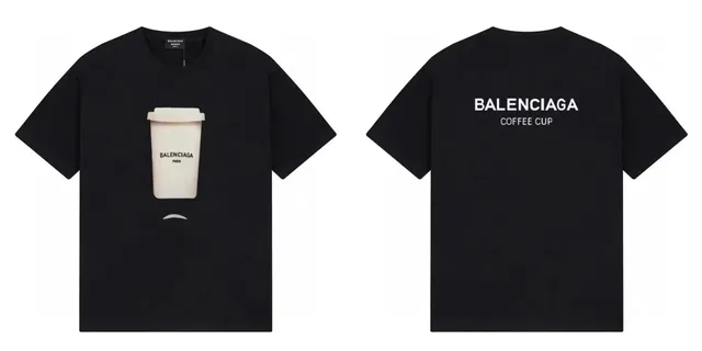 Balenciaga Coffee Cup Tee Coffee Cup Print