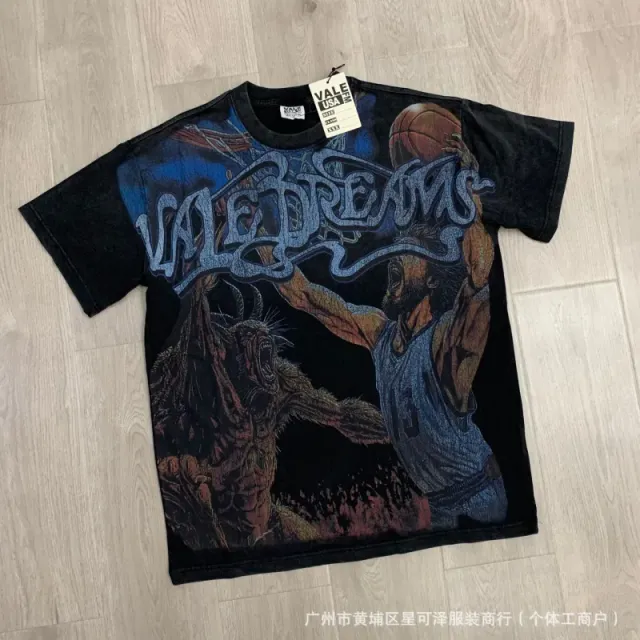 Vale Forever Graphic Tee Basketball Demon Print