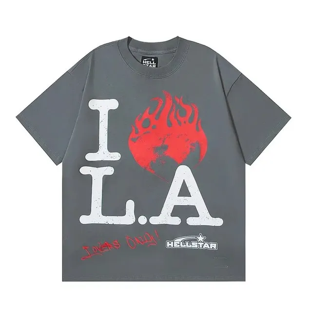 Hellstar I L.A. Graphic Tee Flame Heart Print