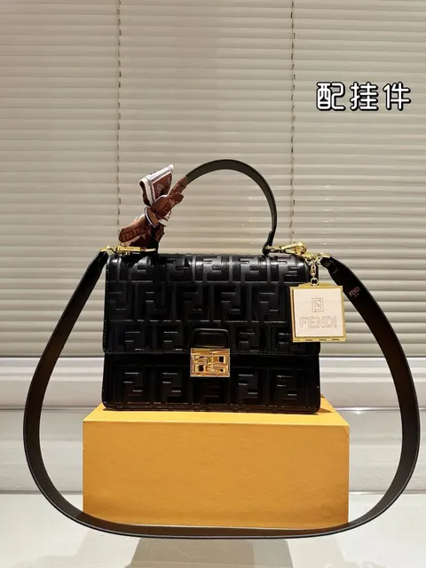 Fendi Baguette FF Logo Embossed