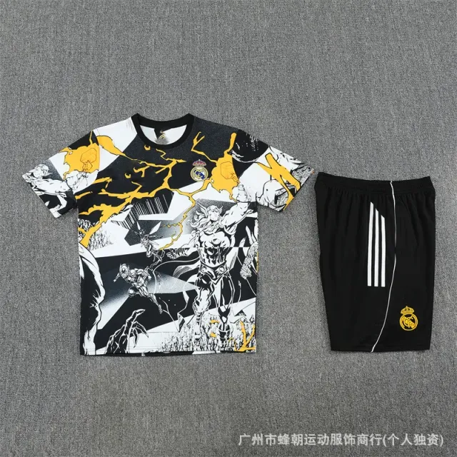 2526短袖皇马黄白色