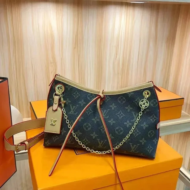 Louis Vuitton Monogram Canvas Shoulder Bag Classic LV Pattern