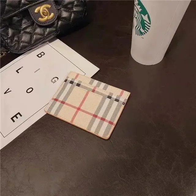 Burberry Check Print Card Holder Classic Nova Check