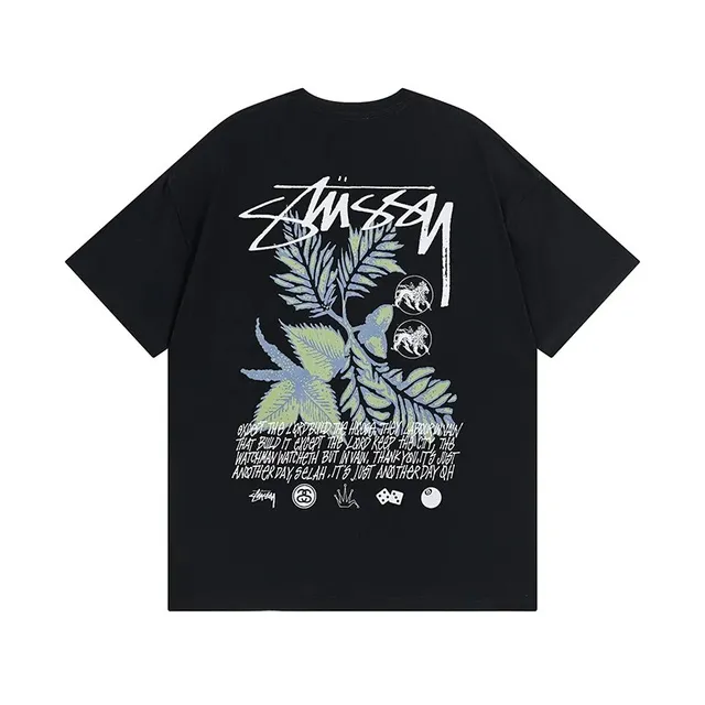 Stüssy Graphic Tee Leaf Print