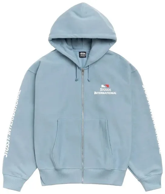 Stüssy × Gallery Dept. Zip-Up Hoodie International Logo