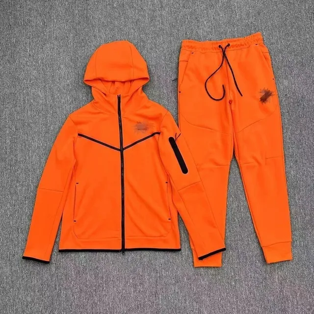 Nike Tech Fleece Hoodie and Joggers Vibrant Orange