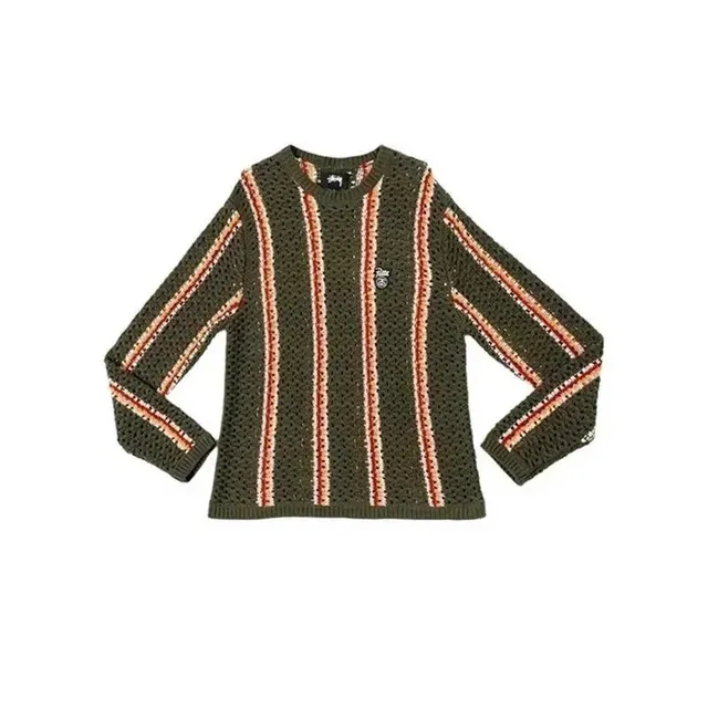 Stüssy Knit Sweater Striped Crochet