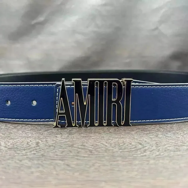 Amiri Logo Belt Enamel Logo