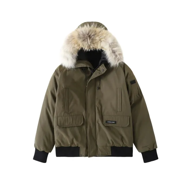 Canada Goose Parka Olive with Fur Trim