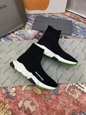 Balenciaga Speed Trainer Black White Green